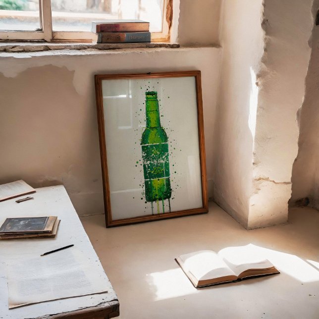 Impressão de Arte de Garrafa de Cerveja em Parede  (Criador carregado)
