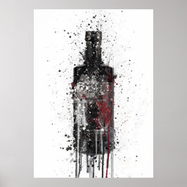 Impressão de Arte de Garrafa de Gin 'Dark Sky' 026