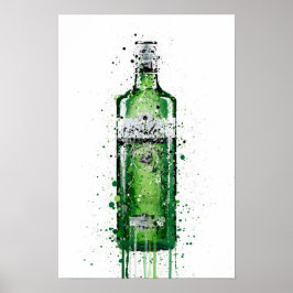 Impressão de Arte de Garrafa de Gin na Parede 'Fol