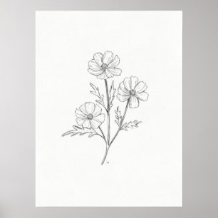 Impressão de Arte de Lápis Cosmo