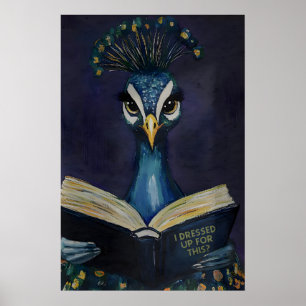 Impressão de Arte de Leitura de Pavão - Me Arrumei