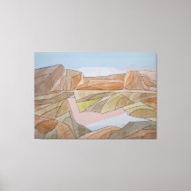 Impressão de Arte de Linha de Aquarela de Praia Pe