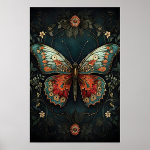 Impressão de Arte de Mariposa Botânica, Academia M