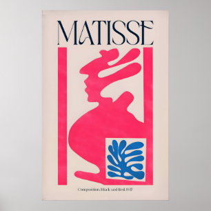 Impressão de Arte de Matisse Composição Azul Rosa