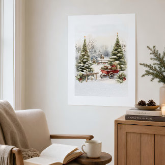 Impressão de Arte de Paisagem de Inverno de Conto