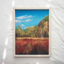 Impressão de Arte de Paisagem de outono Colorida