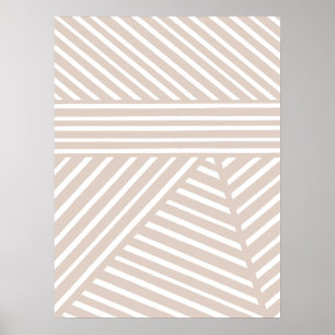 Impressão de Arte de Parede com Listras Minimalist