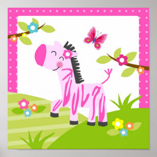 Impressão de Arte de Parede de Berçário de Animal 