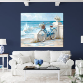 Impressão de Arte de Parede de Bicicleta Costeira