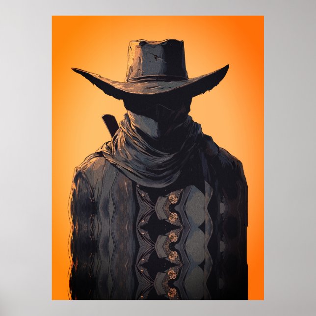 Impressão de Arte de Parede de Cowboy Fora da Lei  (Frente)