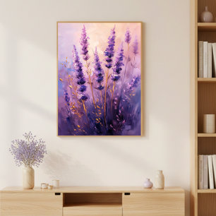 Impressão de Arte de Parede de Flores de Lavanda D
