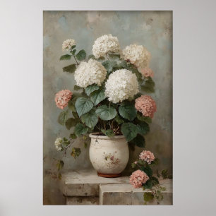 Impressão de Arte de Parede de Hortênsia, Antiga C