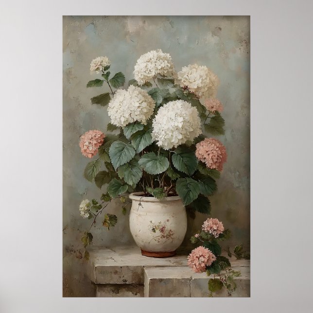 Impressão de Arte de Parede de Hortênsia, Antiga C (Frente)