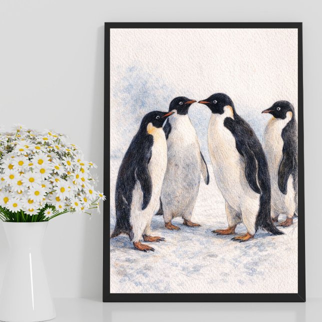 Impressão de Arte de Parede de Pinguim – Ilustraçã (Criador carregado)