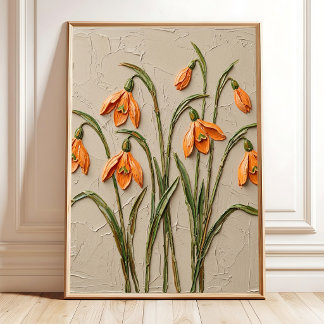 Impressão de Arte de Parede Floral de Snowdrop Min