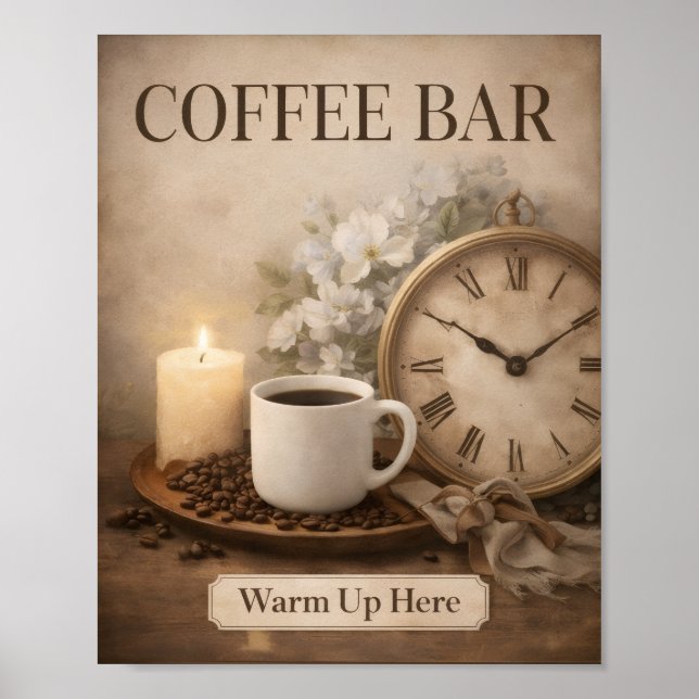 Impressão de Arte de Parede para Café em Estilo Fa (Frente)