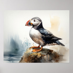 Impressão de Arte de Pássaro do Atlântico
