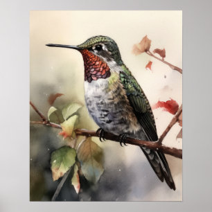 Impressão de Arte de Pássaro Hummingbird de Anna