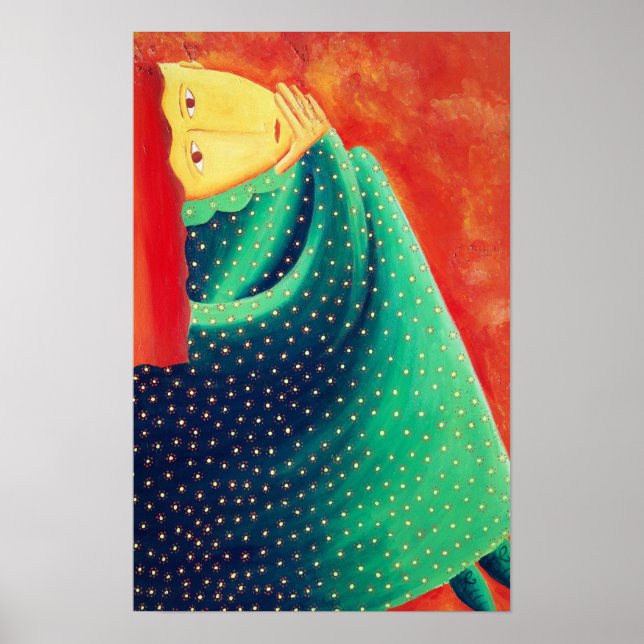 Impressão de Arte de Pintura Contemporânea Mulher  (Frente)
