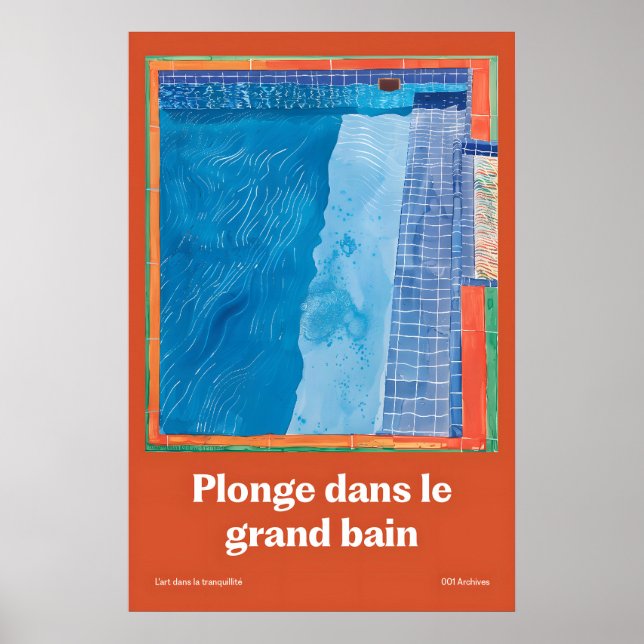 Impressão de Arte de Piscina Parede Moderna Rivier (Frente)