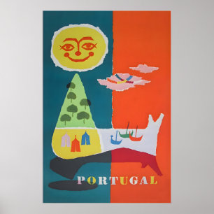 Impressão de Arte de Portugal Cartaz de Viagem Eur