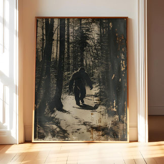 Impressão de Arte de Poster do Pé Grande, Pintura 