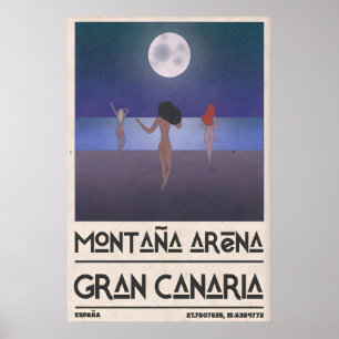 Impressão de Arte de Praia - Três Figuras Caminhan