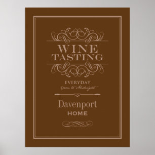 Impressão de Arte de Provando de Vinho Personaliz