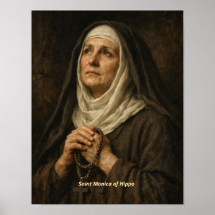 Impressão de Arte de Santa Mônica de Hipona