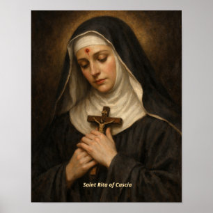 Impressão de Arte de Santa Rita de Cascia