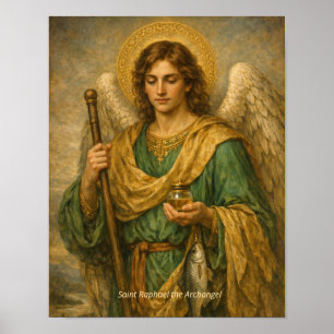 Impressão de Arte de São Rafael Arcanjo