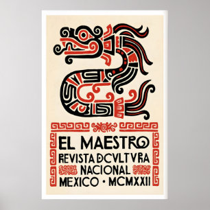 Impressão de Arte de Serpente Folclórica, Cartaz G
