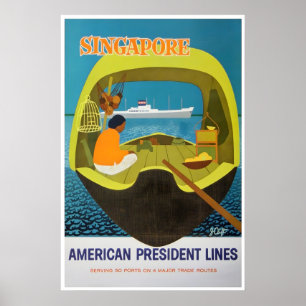 Impressão de Arte de Singapura American President