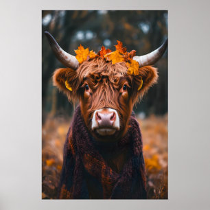 Impressão de Arte de Vaca das Terras Altas, Cachec