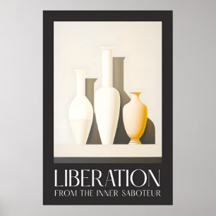 Impressão de Arte de Vasos Minimalistas Vida Silen