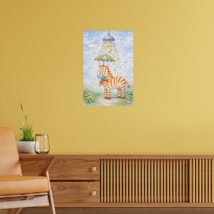 Impressão de Arte de Zebra Caprichosa