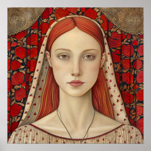 Impressão de Arte Decorativa Retrato Mulher
