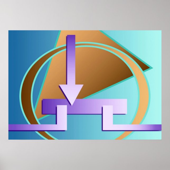 impressão de arte digital "Diagrama de Circuito" (Frente)