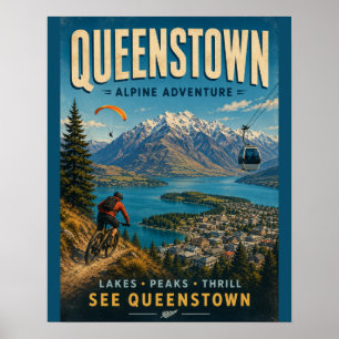 Impressão de Arte Digital Queenstown Alpine Advent