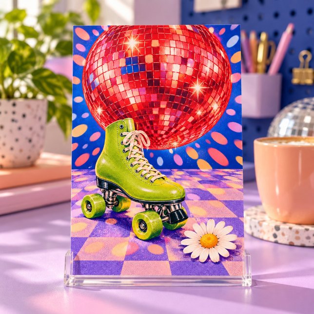 Impressão de Arte Disco de Domingo (4 x 6 inch unframed semi-gloss print. Flat printed artwork. Styled scene; props not included.)