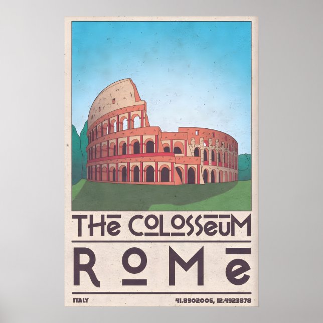 Impressão de Arte do Coliseu de Roma, Poster de Vi (Frente)