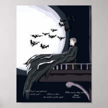 Impressão de Arte do Drácula de Halloween