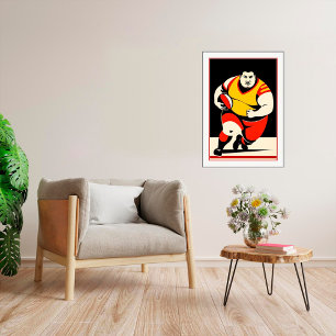 Impressão de Arte do Jogador de Rugby