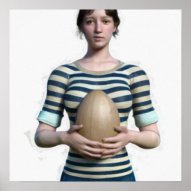 Impressão de Arte do Jogador de Rugby (Frente)