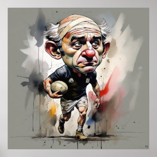 Impressão de Arte do Jogador de Rugby