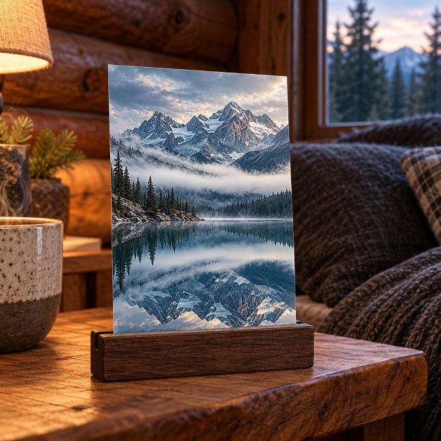 Impressão de Arte do Lago Sem Vento (4 x 6 inch unframed semi-gloss print. Flat printed artwork. Styled scene; props not included.)
