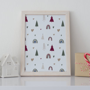 Impressão de Arte do Muro de Natal Moderno