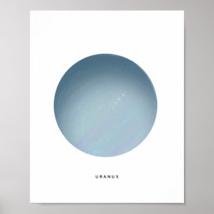 Impressão de Arte do Planeta Urano Pintado