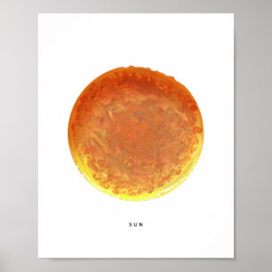 Impressão de Arte do Sol Pintado