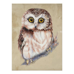 Impressão de arte em aquarela minimalista para ama